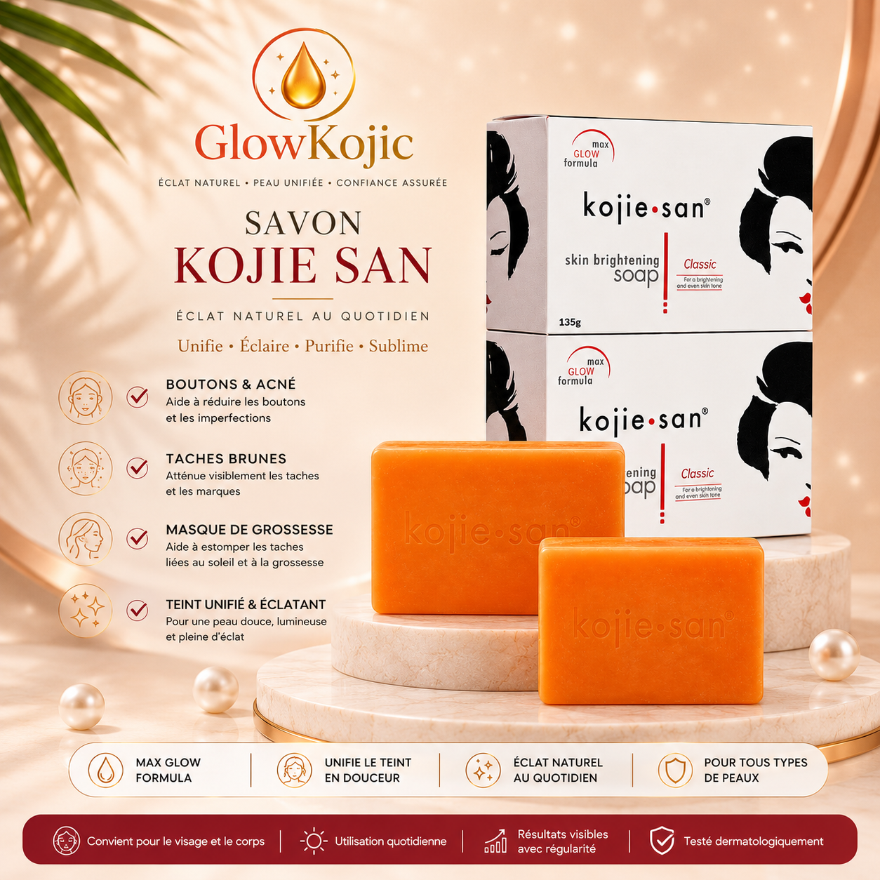 Lot de 2 Savons Illuminateurs Kojie•san Classic